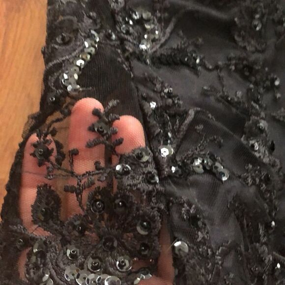 Blue Marien Black lace beaded bustiers size M New York Paris Italy - Picture 2 of 7